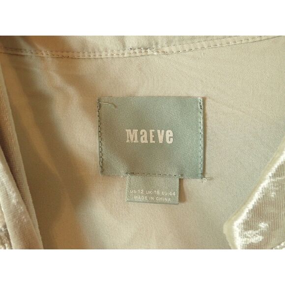 Anthropologie Maeve Crushes Velvet Tunic Top Blouse Tie Neck Tunic Size 12 - Picture 10 of 11